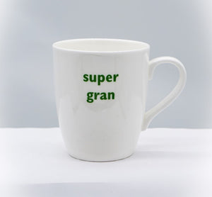 Super Gran white bone china mug