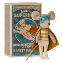Load image into Gallery viewer, Superhero mouse in a matchbox
