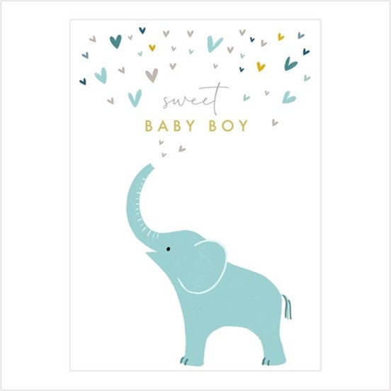 Baby boy elephant card