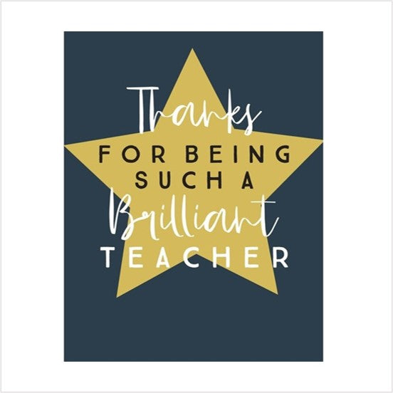 Thanks for being a brilliant teacher card