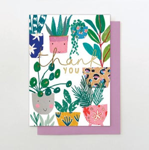 Thank you plants card