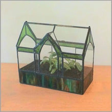 Load image into Gallery viewer, The Powley - handmade stained glass terrarium

