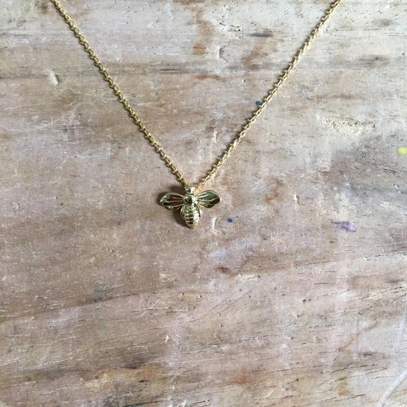 Tiny bee necklace