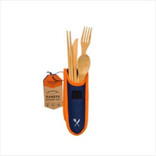 Load image into Gallery viewer, Travel bamboo cutlery set
