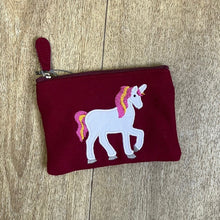 Load image into Gallery viewer, Felt unicorn purse - red
