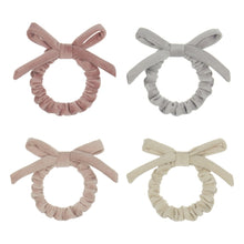 Load image into Gallery viewer, Velvet bow mini scrunchies
