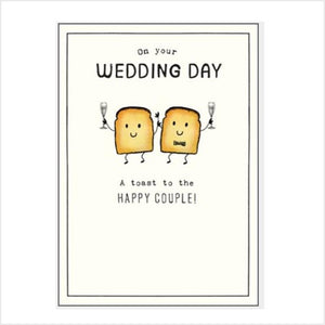 Toast to the happy couple card