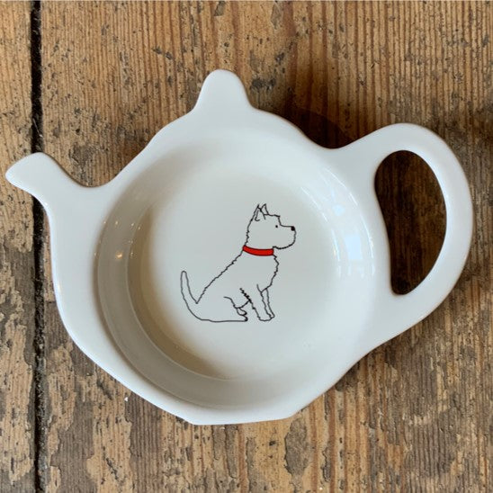 A fabulous tea bag dish for all westie lovers. Presented in its very own kraft gift box to make the perfect present.