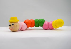 Wooden wiggly worm