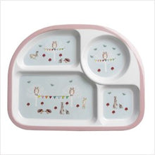 Load image into Gallery viewer, Kids melamine divider plate - Woodland party
