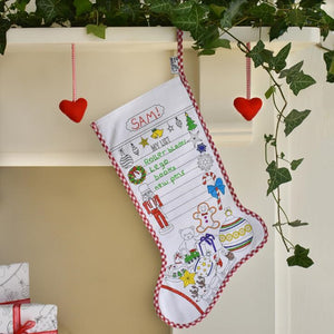 Christmas stocking - colour in & learn