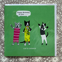 Load image into Gallery viewer, Cats chorus birthday card
