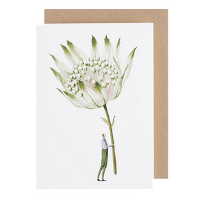 Green astrantia card