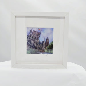 The Abbey print in a frame