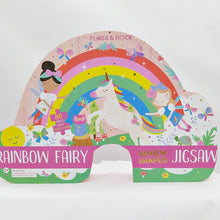 Load image into Gallery viewer, Rainbow fairy 80pc jigsaw - rainbow shaped box
