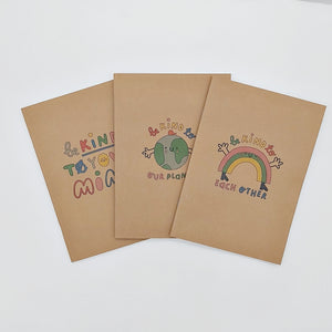 Rainbow recycled notebook