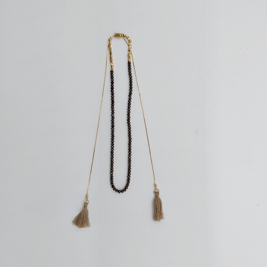 Kai necklace - gold/grey