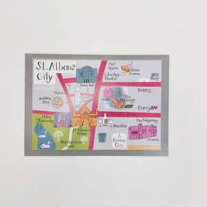 St Albans map print