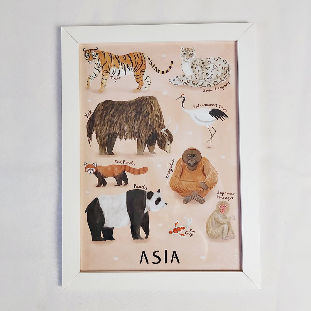 Asia A3 framed print