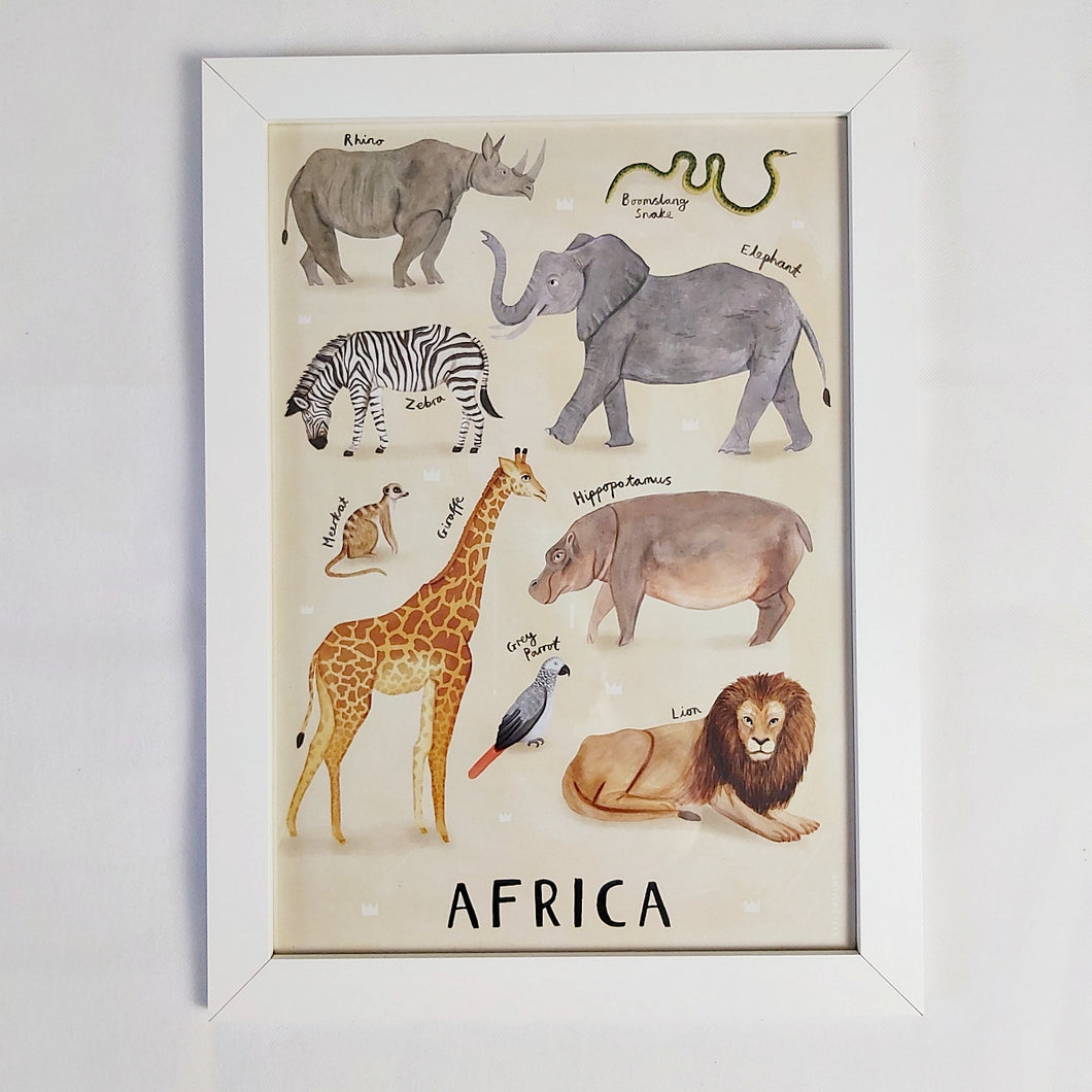 Africa A3 framed print