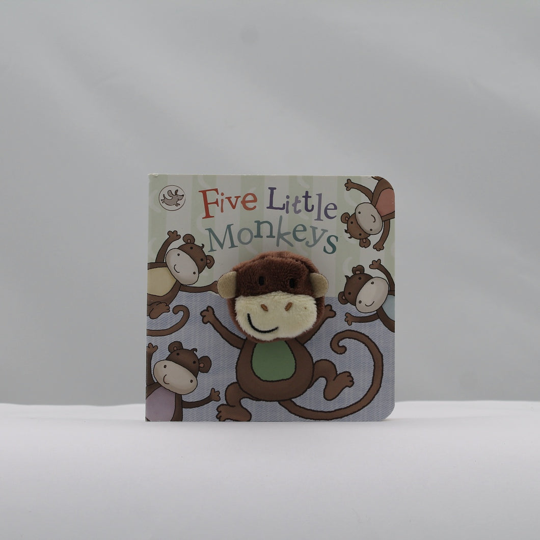 Five little monkeys finger puppet book