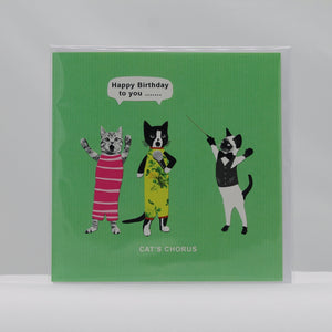 Cats chorus birthday card