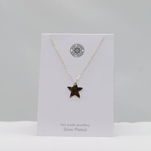 Silver plated star pendant