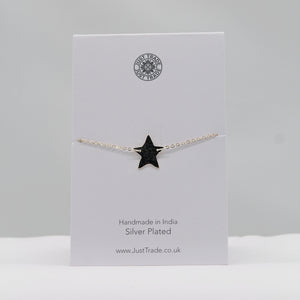 Silver plated star bracelet