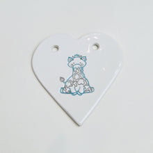 Load image into Gallery viewer, Giraffe handmade ceramic heart

