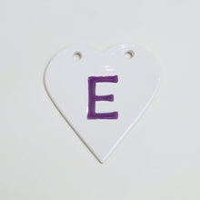 Load image into Gallery viewer, A-Z handmade ceramic heart - various colours
