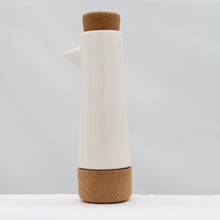 Load image into Gallery viewer, Earthware oil and balsamic bottle - cream
