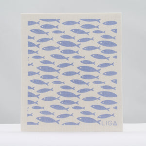 Pack of 2 dishcloths - fish and sea urchin