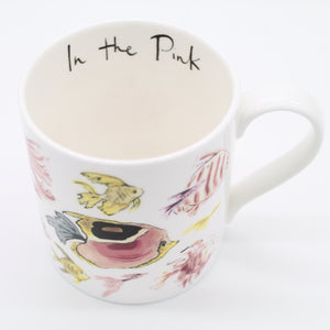 In the pink mug