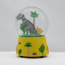 Load image into Gallery viewer, Dinosaur musical snow globe
