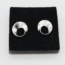 Load image into Gallery viewer, Swirl silver stud earrings
