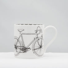 Load image into Gallery viewer, Line drawing bicycle mug
