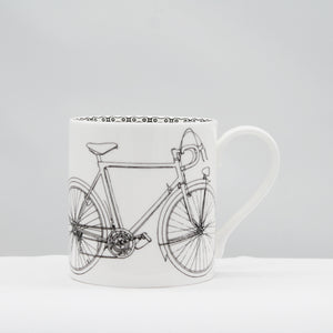 Line drawing bicycle mug
