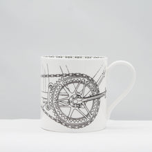 Load image into Gallery viewer, Line drawing bicycle mug
