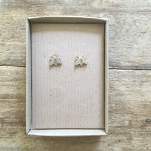 Load image into Gallery viewer, Nouveau gold &amp; silver bee earrings
