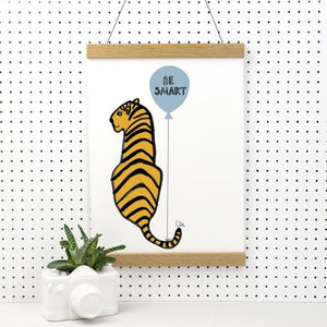 Tiger balloon 'Be smart' print only