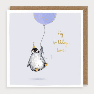 Penguin big birthday love card