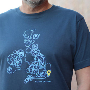 UK bike map t-shirt