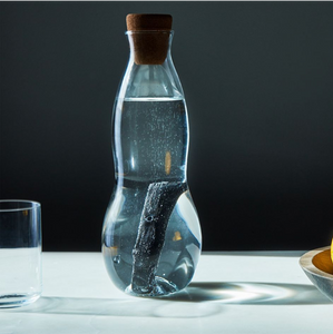 Water carafe with charcoal