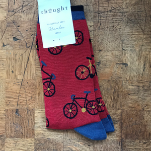 Ciclista bamboo bicycle socks - berry red