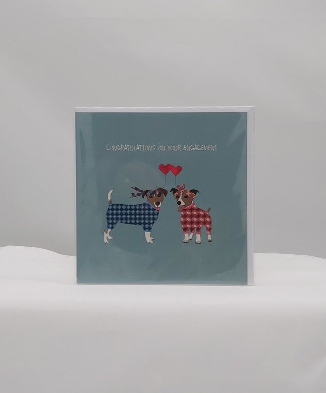 Congratulations engagement dogs card