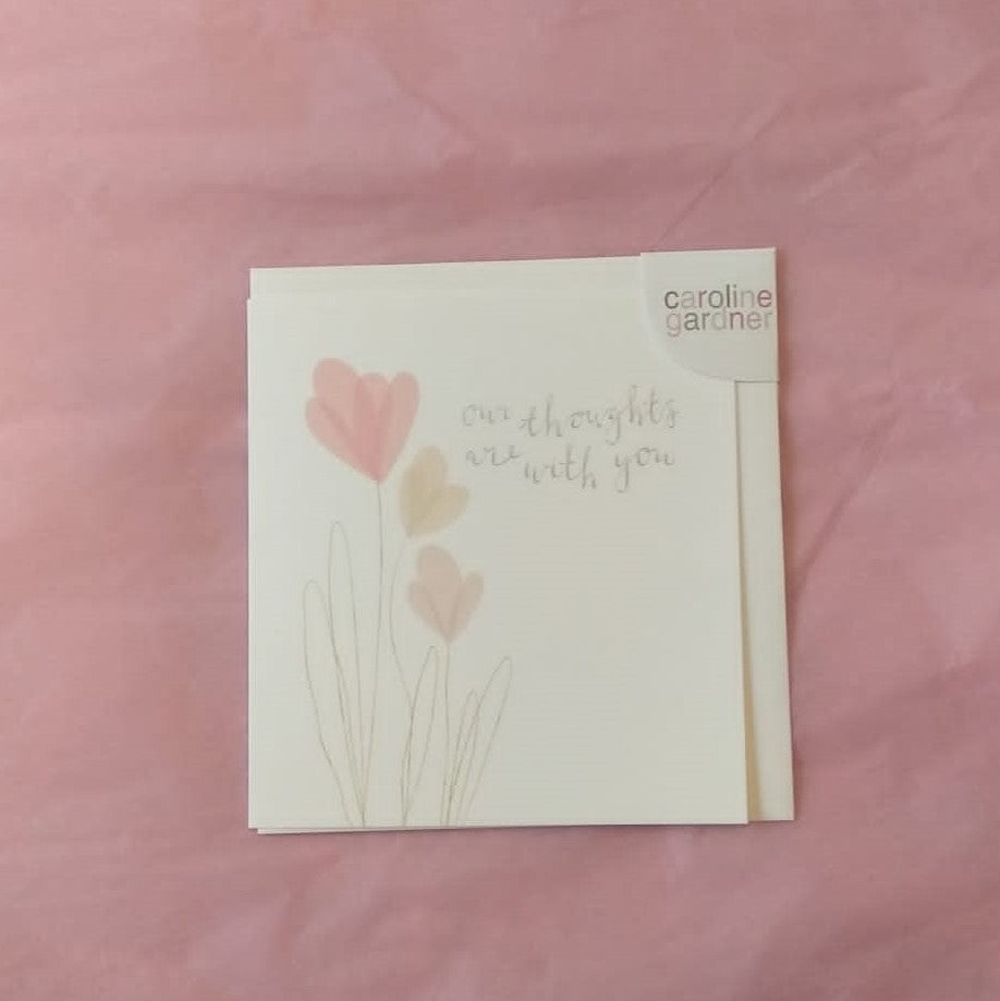 Our thoughts are with you sympathy card