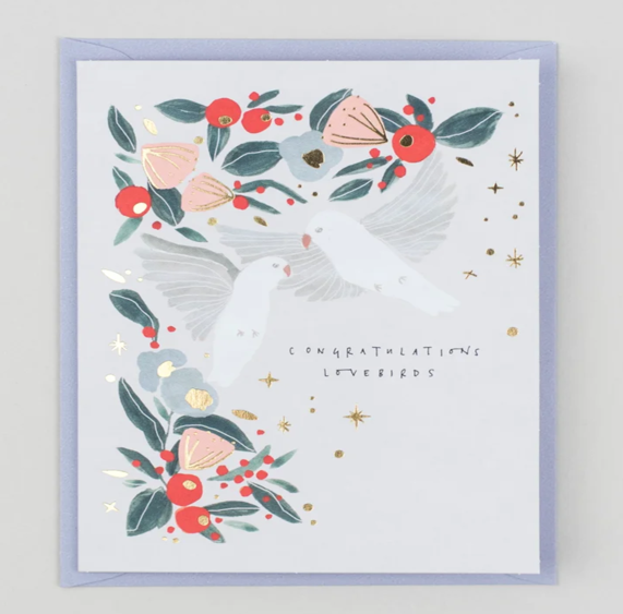Congratulations lovebirds card