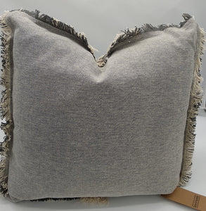 Heidi frilled cushion - grey