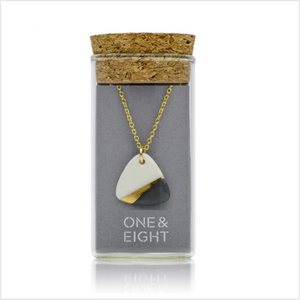 Porcelain gold ray necklace