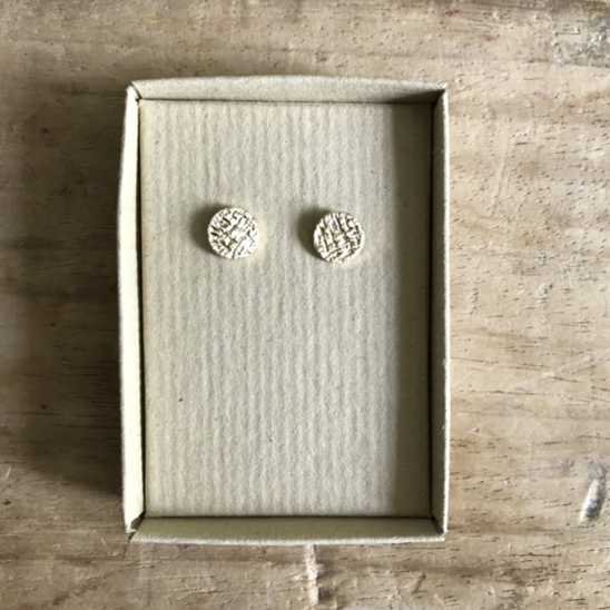 Nouveau disc earrings